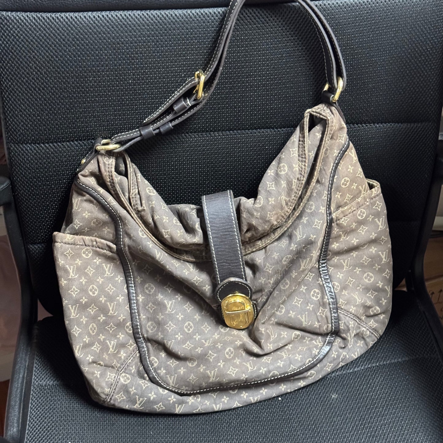 Louis Vuitton Fusain Monogram Idylle Canvas Romance Bag (year 2010)