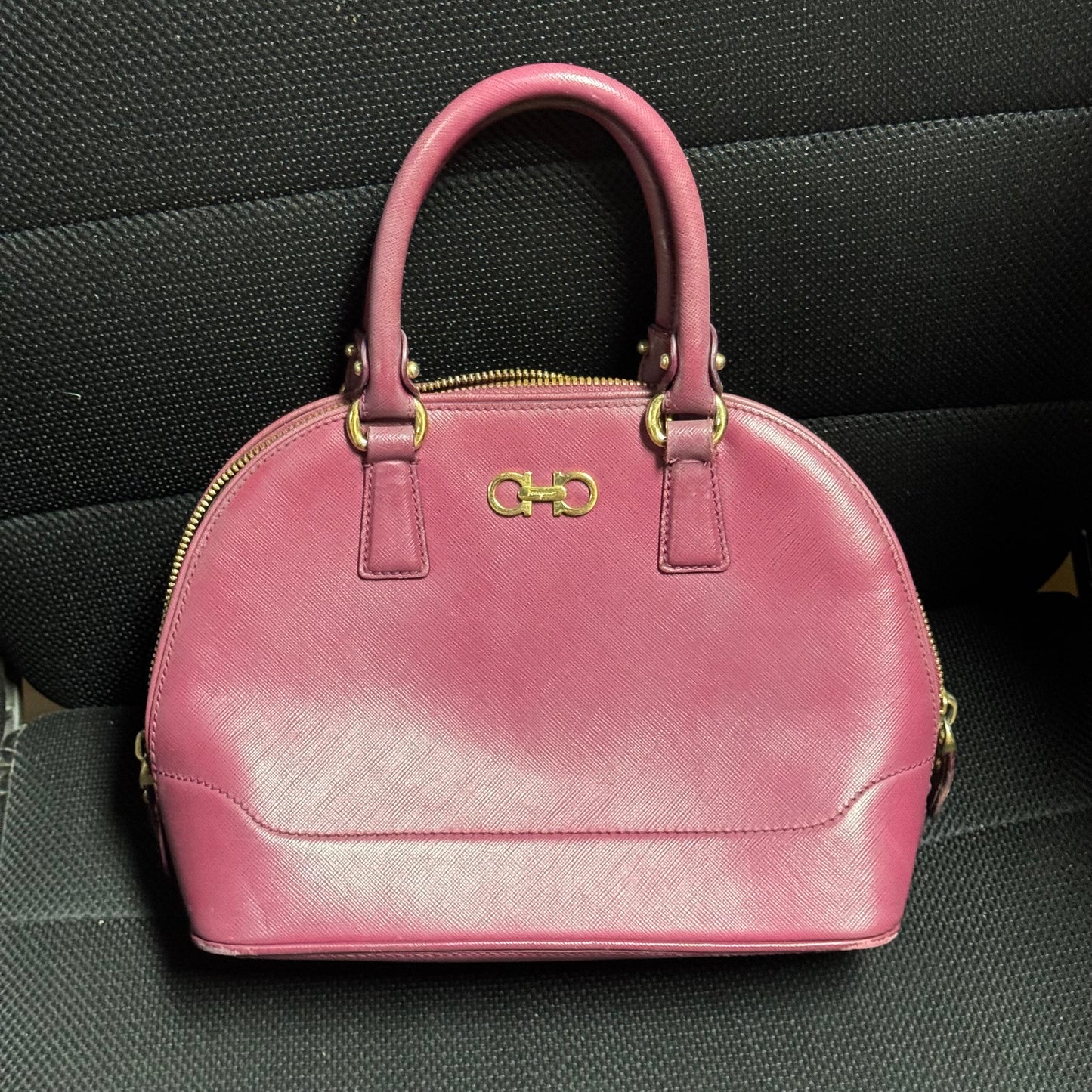 Salvatore Ferragamo Gancini Handbag Pink Leather Bag