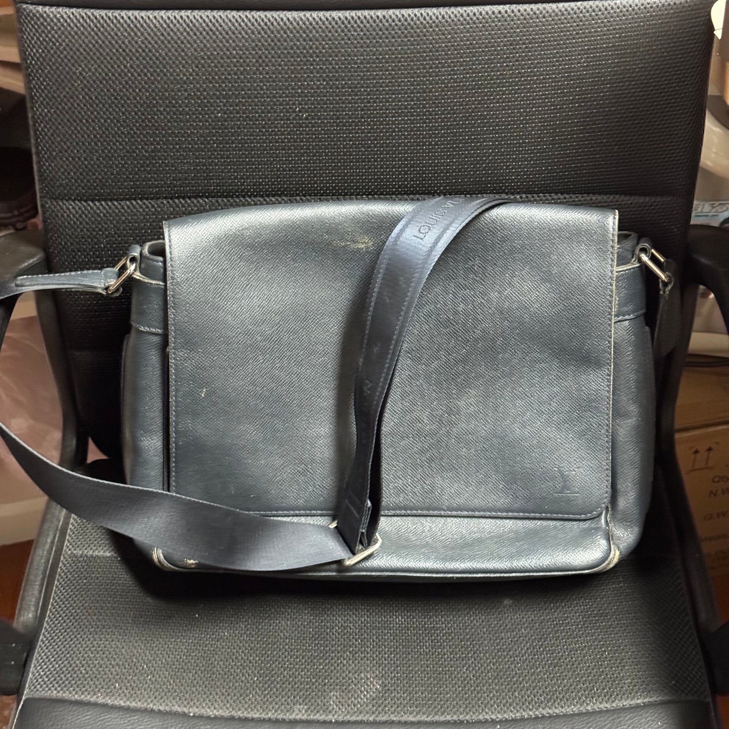 Louis Vuitton Taiga Milo Shoulder Bag (Year 2011)