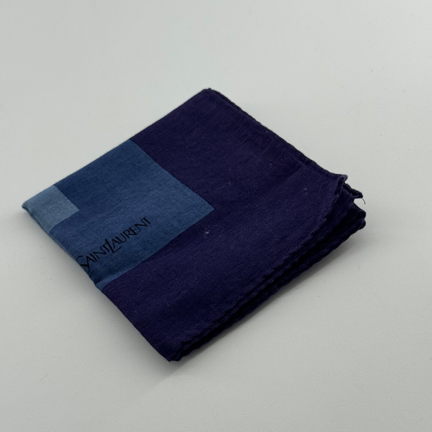 Yves Saint Laurent Navy Blue Scarf