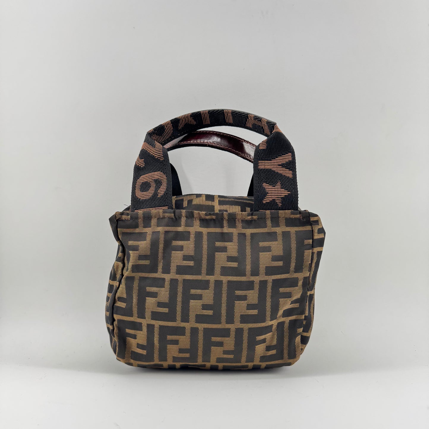 Fendi Brown Zucca Nylon Mini Handbag