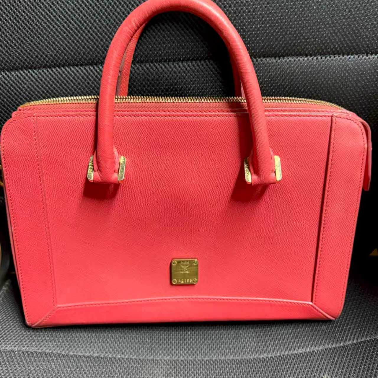 MCM Nuovo Red Tote Bag Leather