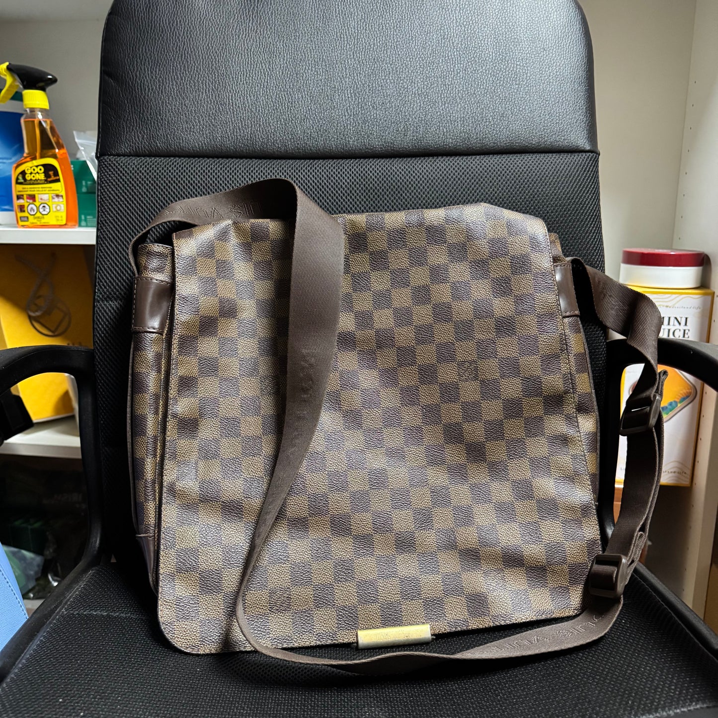 Louis Vuitton Damier Ebene Bastille Messenger Bag Brown (Year2000)