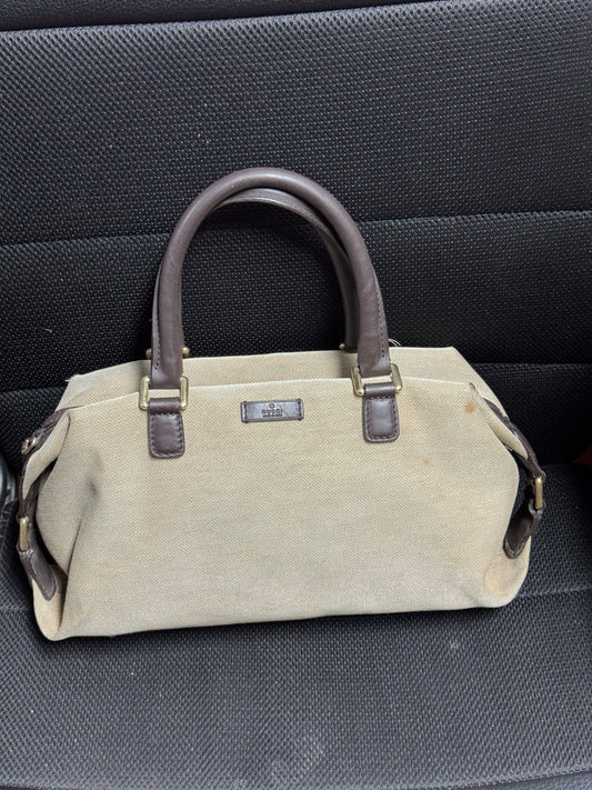 Gucci Brown Canvas Handbag