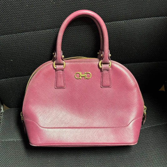 Salvatore Ferragamo Gancini Handbag Pink Leather Bag