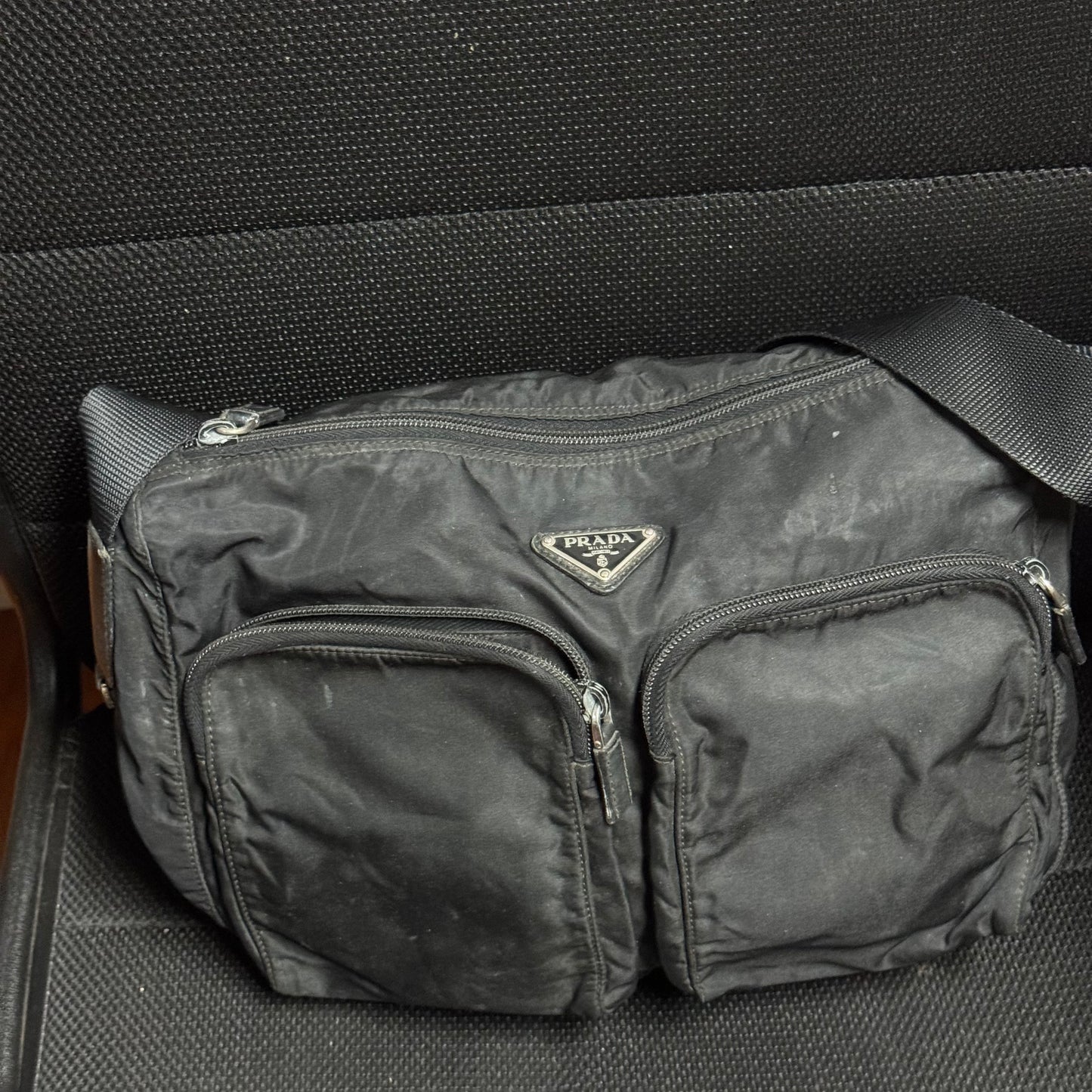 Prada Nylon Shoulder Bag Black