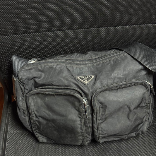Prada Nylon Shoulder Bag Black