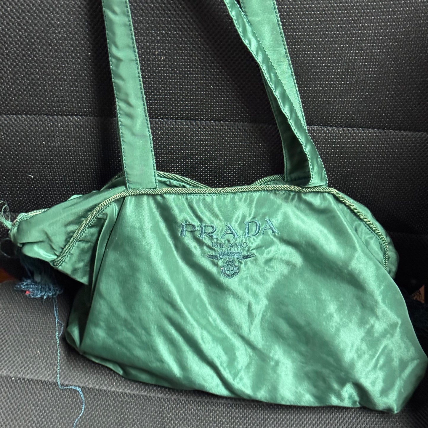 PRADA Nylon GreenShoulder Bag