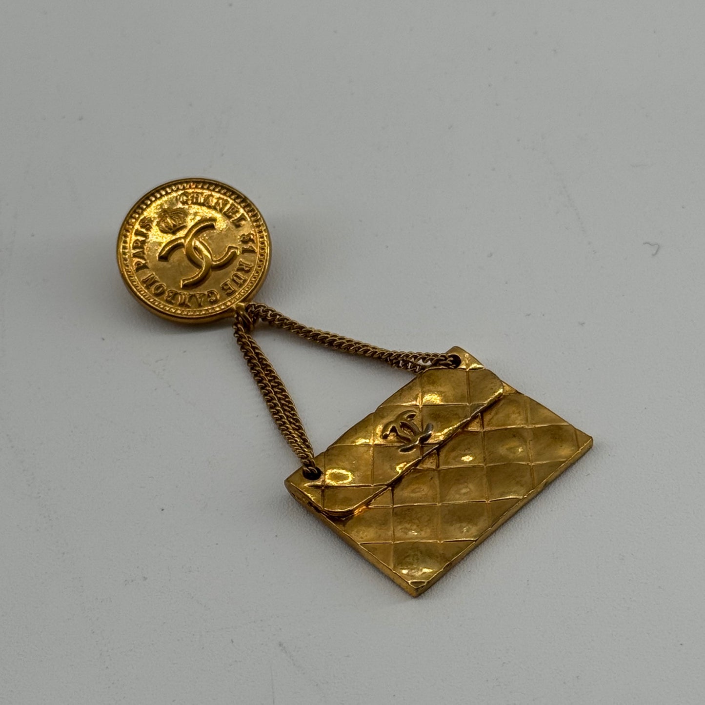 Chanel Vintage Gold Plated Brooch