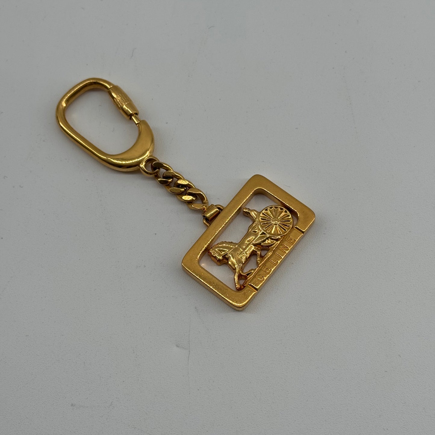Celine Vintage Gold Keychain