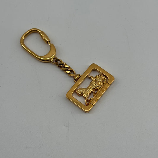 Celine Vintage Gold Keychain