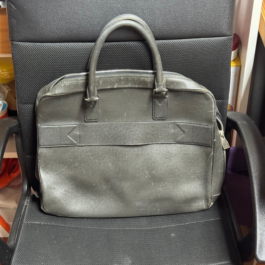 Louis Vuitton Black Taiga Leather Neo Igor Briefcase Bag (year 2011)