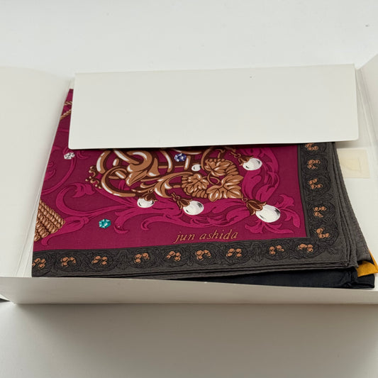 Jun Ashida SILK Scarf Twill Stole Wraps Scarves