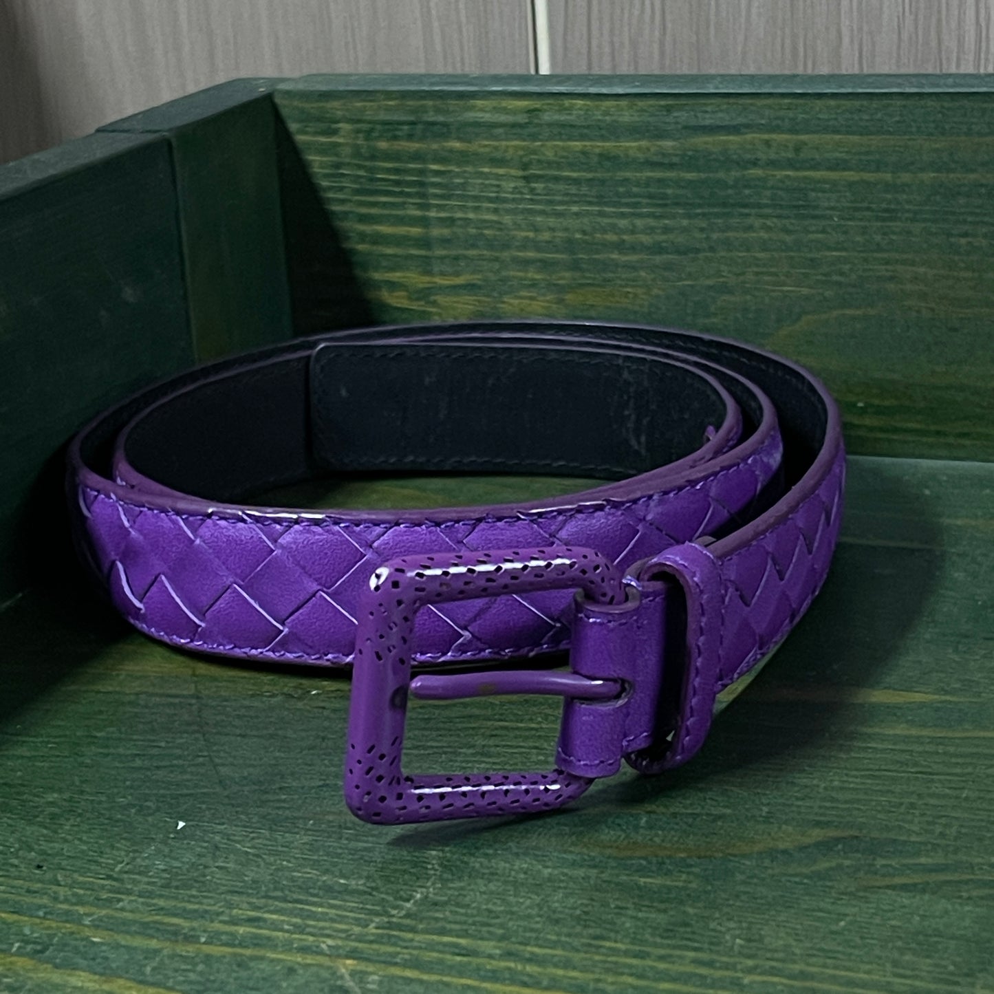 Bottega Veneta Puerple Leather Belt