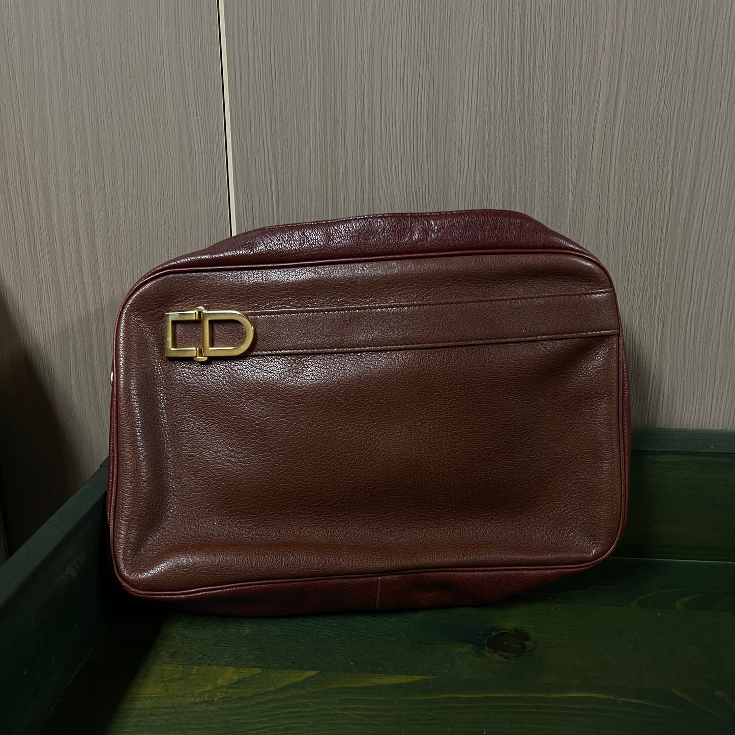 Dior Vintage Leather Brown Crossbody Bag