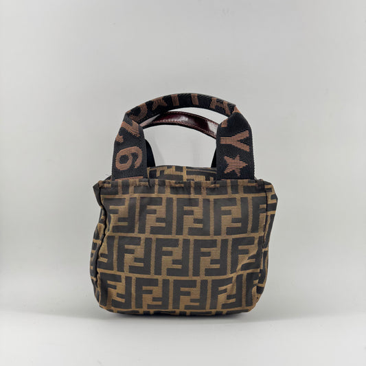 Fendi Brown Zucca Nylon Mini Handbag