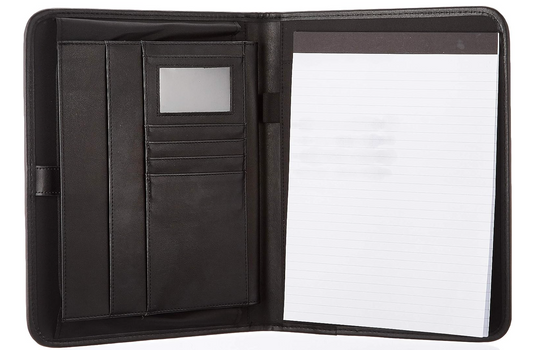 Padfolio binder with document organizer